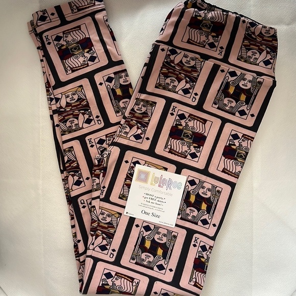 NEW! Playing Cards Leggings OS King & Queens LuLaRoe - Picture 1 of 5